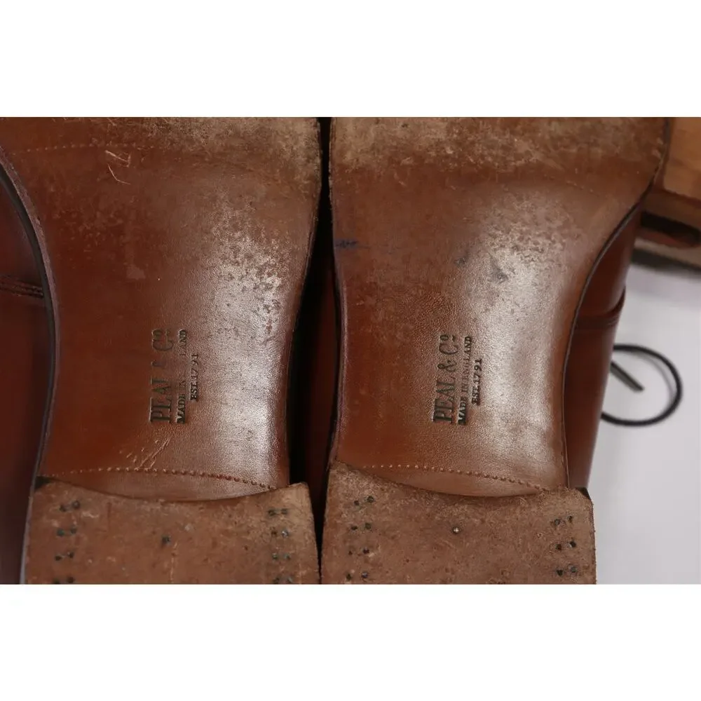 Peal & Co Brooks Brothers Chestnut Brown Plain Toe Oxford UK 10.5 US 11